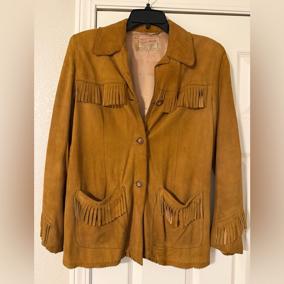 Field & Stream Jackets & Blazers - Vintage Field & Stream Brown Genuine Suede Leather Fringe Jacket